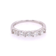 .75 CTW Oval Cut Diamond Band in White Gold