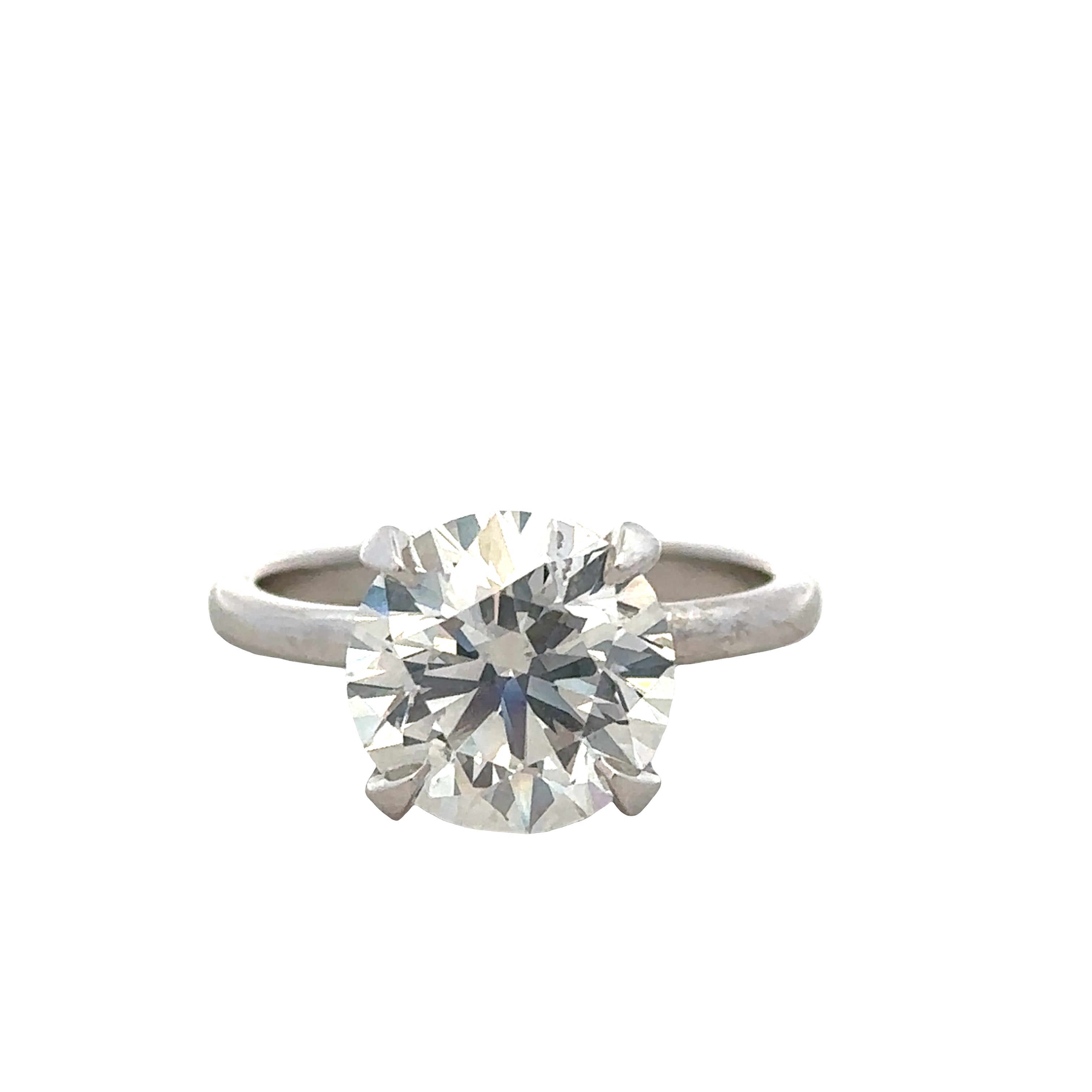 14k White Gold 4.01ct GIA Diamond Engagement Ring – Size 7