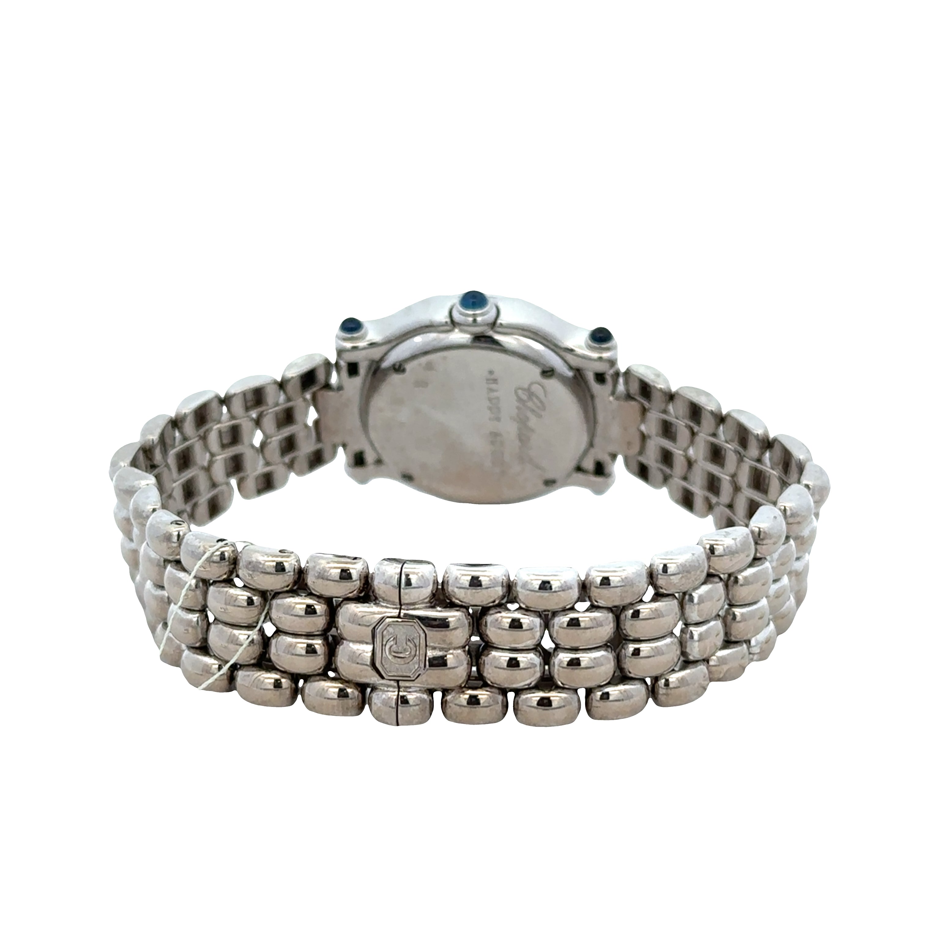 Pre-Owned Chopard Happy Sport 18k White Gold Watch with Floating Diamonds – 26mm Quartz (Ref. #27/6151-32)