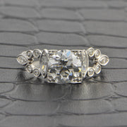 1.48 Carat Old European Cut Diamond Engagement Ring