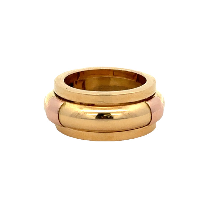 Yellow and Rose Gold Spinning Band Size 5