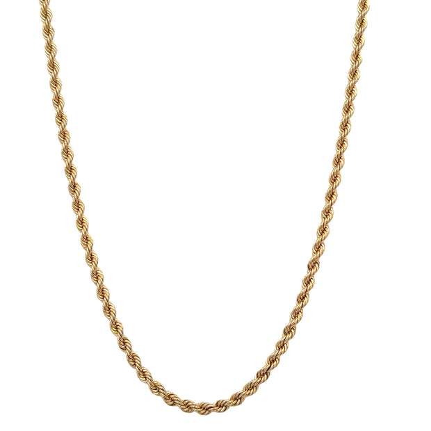 24" Rope Chain in Yellow Gold