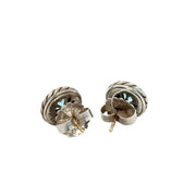 David Yurman Blue Topaz Stud Earrings in Sterling Silver