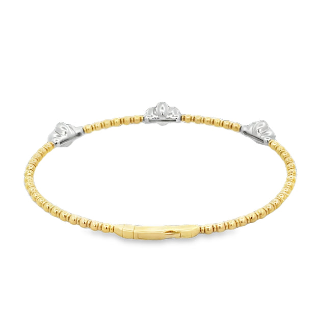 Diamond Quatrefoil Flexible Bracelet