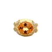 Topaz and Diamond Ring in 18k Yellow Gold