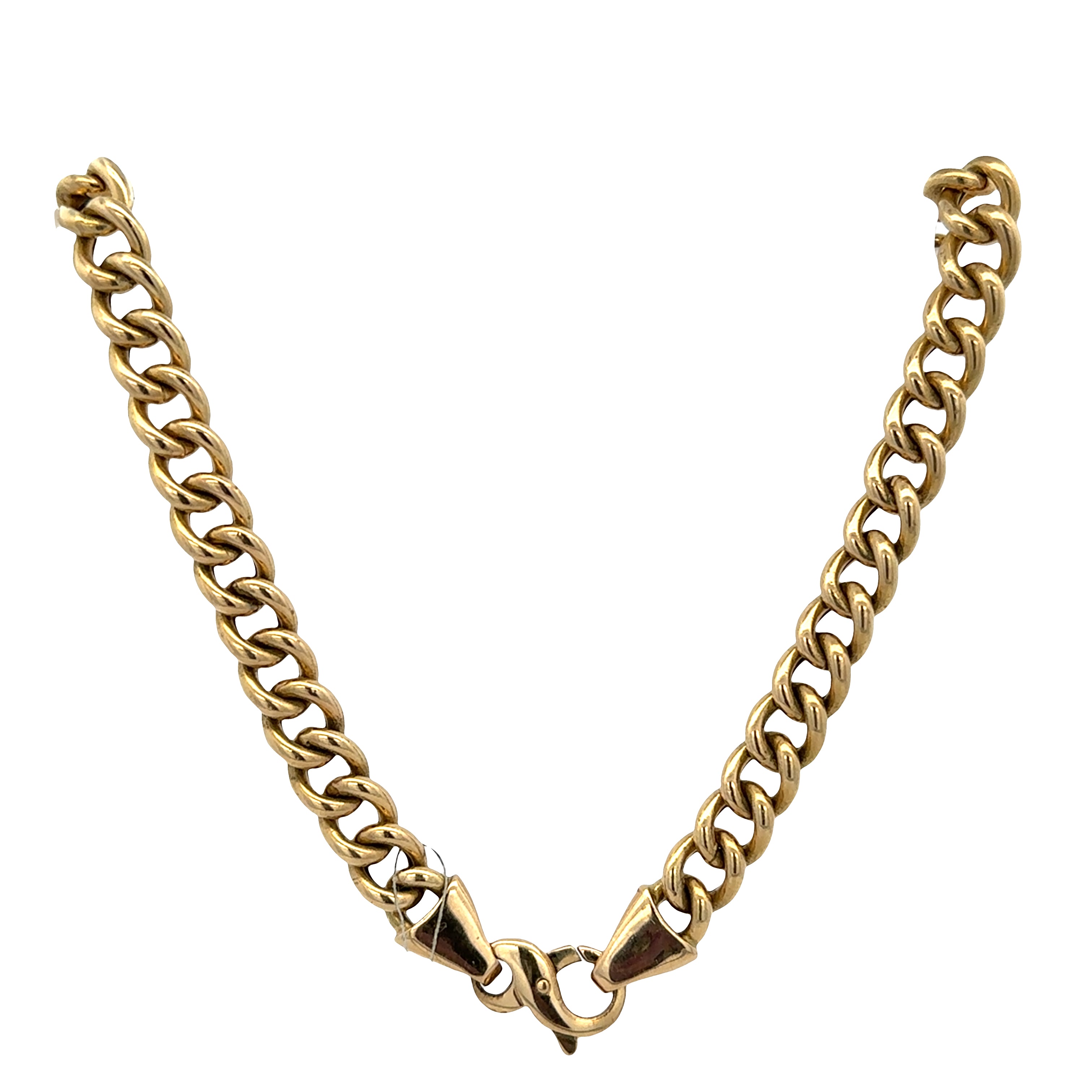18k Yellow Gold Graduated Cable Chain Necklace – 18"