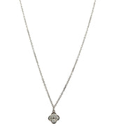 Diamond Quatrefoil Necklace in White Gold