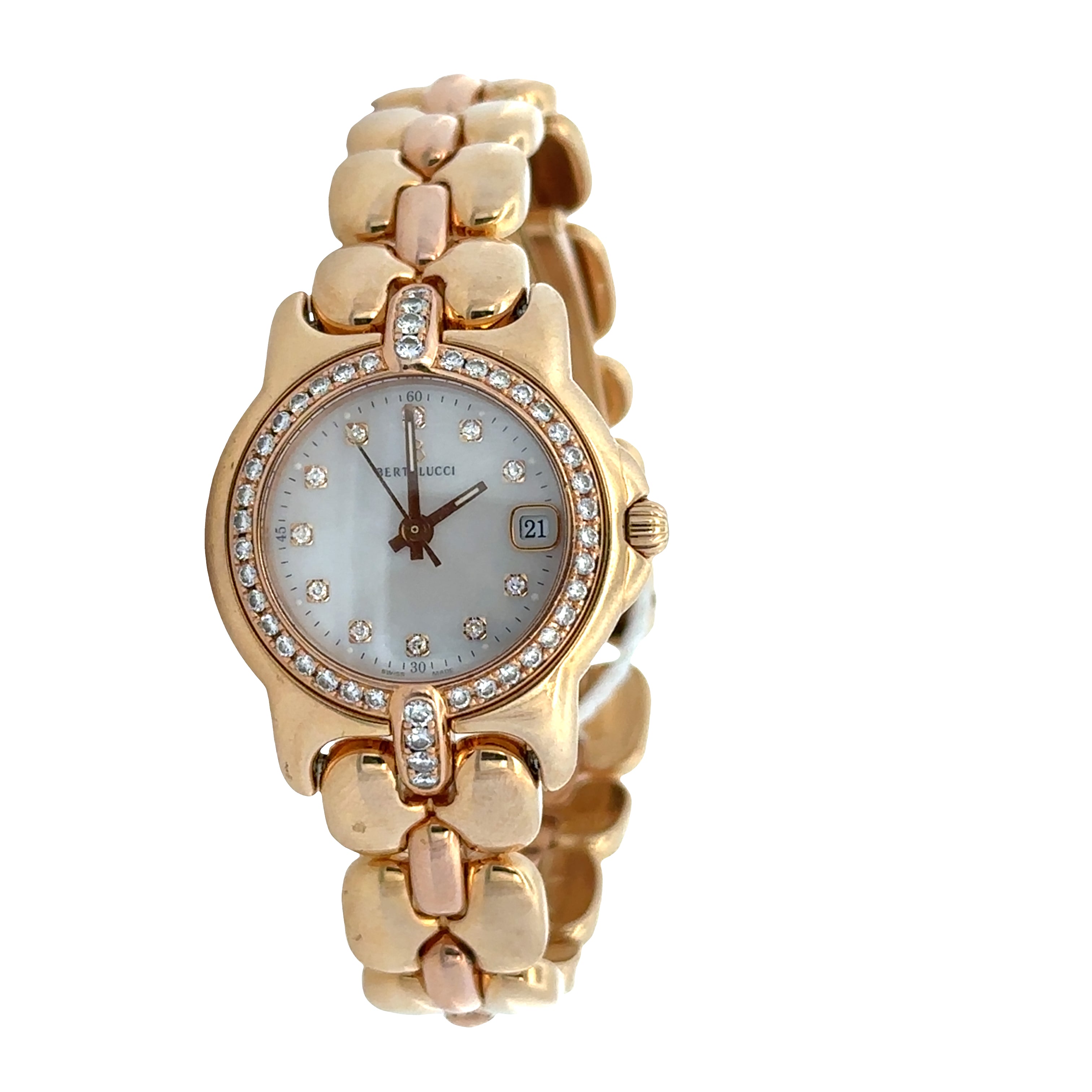 Pre-Owned Bertolucci 18k Yellow Gold Diamond Wristwatch – Ref. 9711