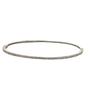 Diamond Bangle Bracelet in White Gold