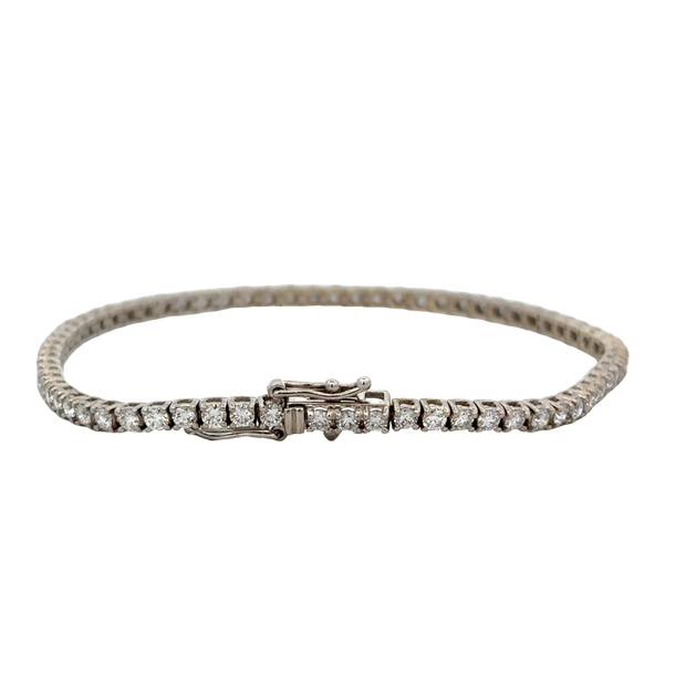 3.0 CTW Diamond Tennis Bracelet in White Gold