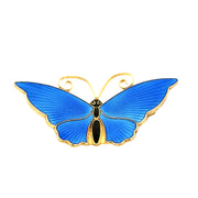 Norwegian Designer David Anderson Guilloche Enamel Butterfly Brooch