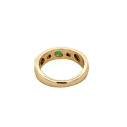 Emerald and Diamond Ring in Yellow Gold