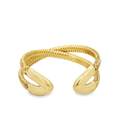 Roberto Coin Flexible Criss-cross Bangle Bracelet in 18k Yellow Gold