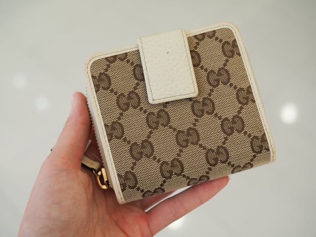 Gucci Bree Canvas Leather Wallet