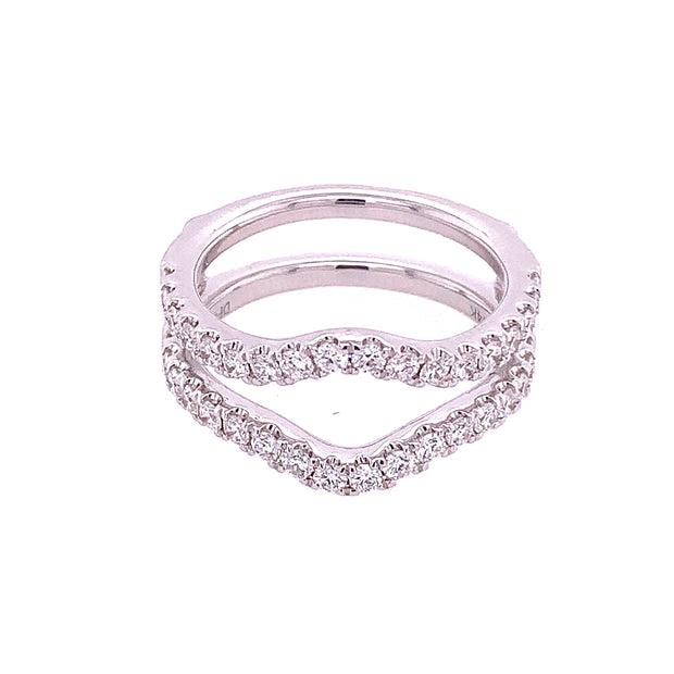 Diamond Ring Guard in White Gold