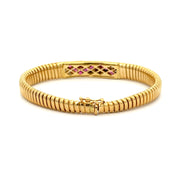 Vintage Cartier Ruby and Diamond Bracelet in 18k Yellow Gold