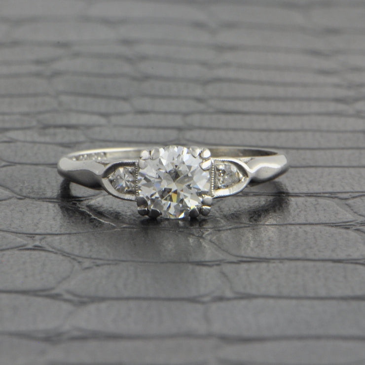 Vintage Art Deco .75 ct. Old European Cut Diamond Engagement Ring