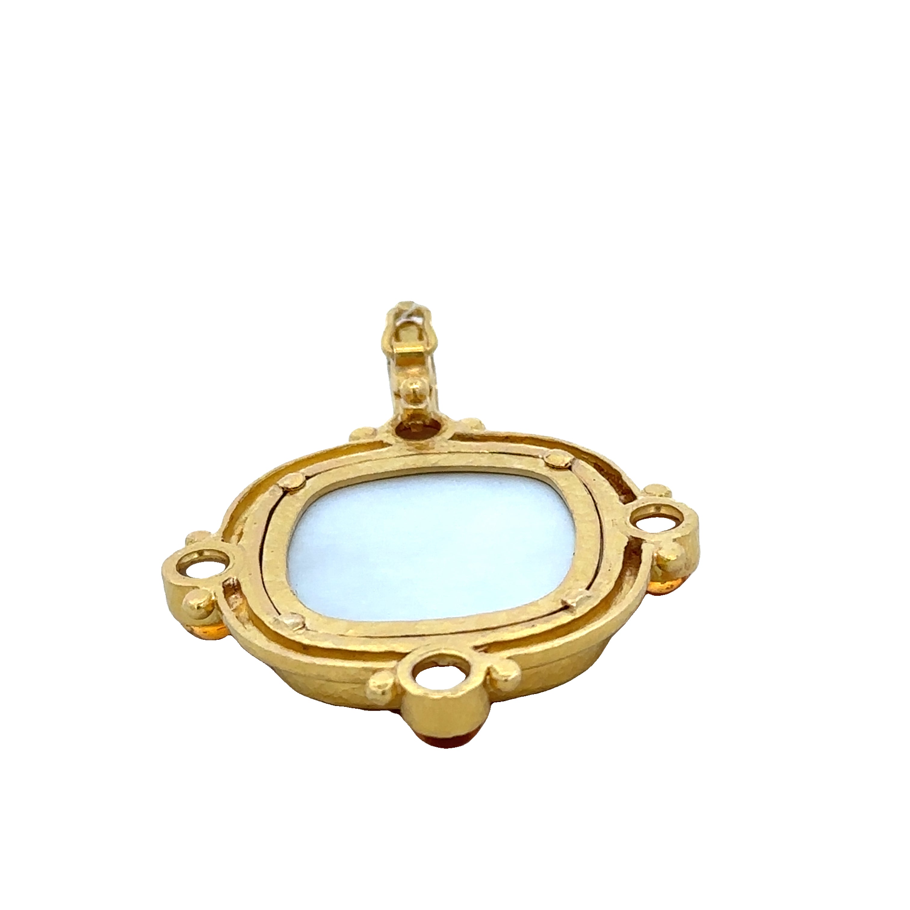 Estate Elizabeth Locke Cupid Lion Pendant in 19K Gold