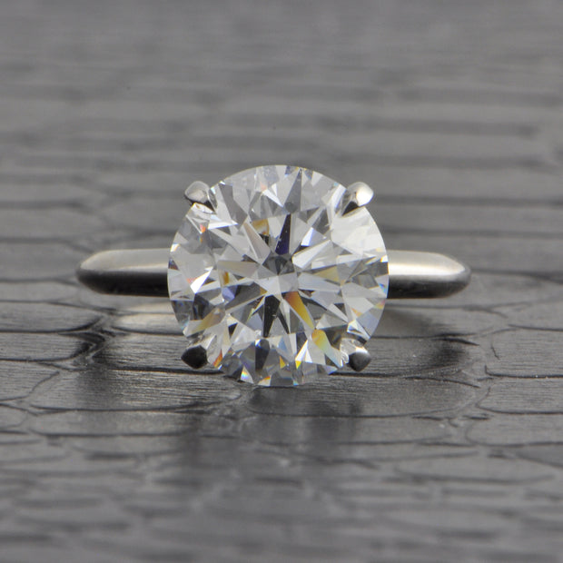 GIA 4.16 ct. D-VVS2 Round Brilliant Cut Diamond Engagement Ring in Platinum