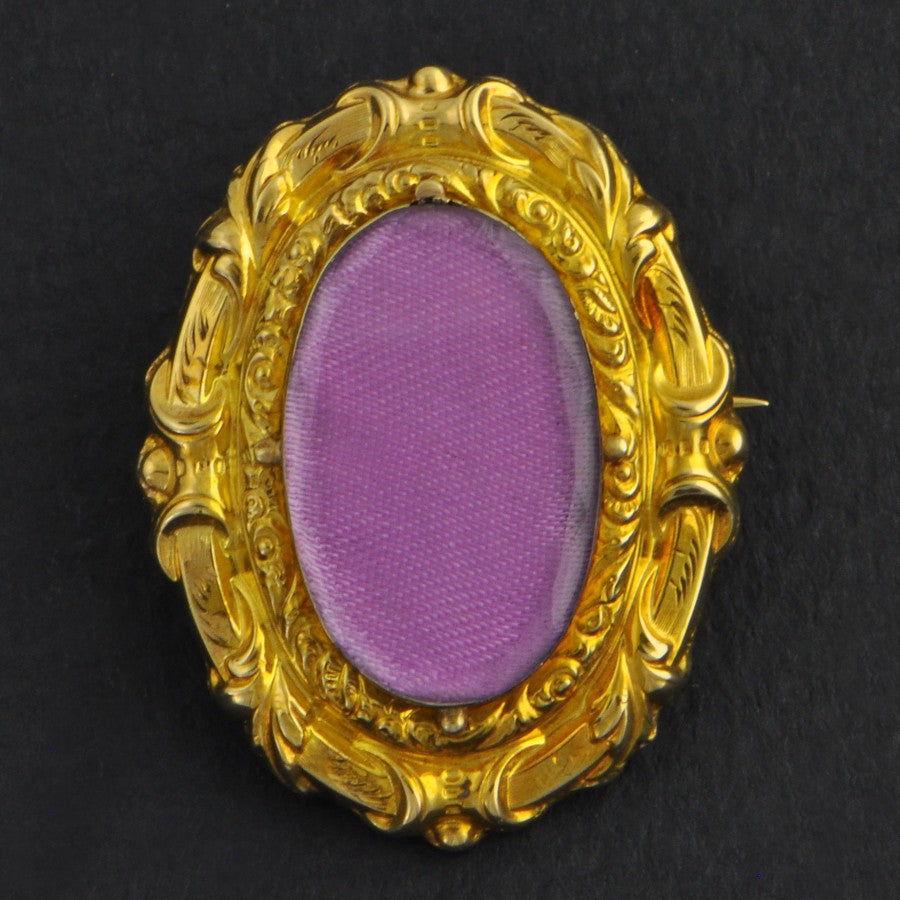 Carved Victorian Locket Pin