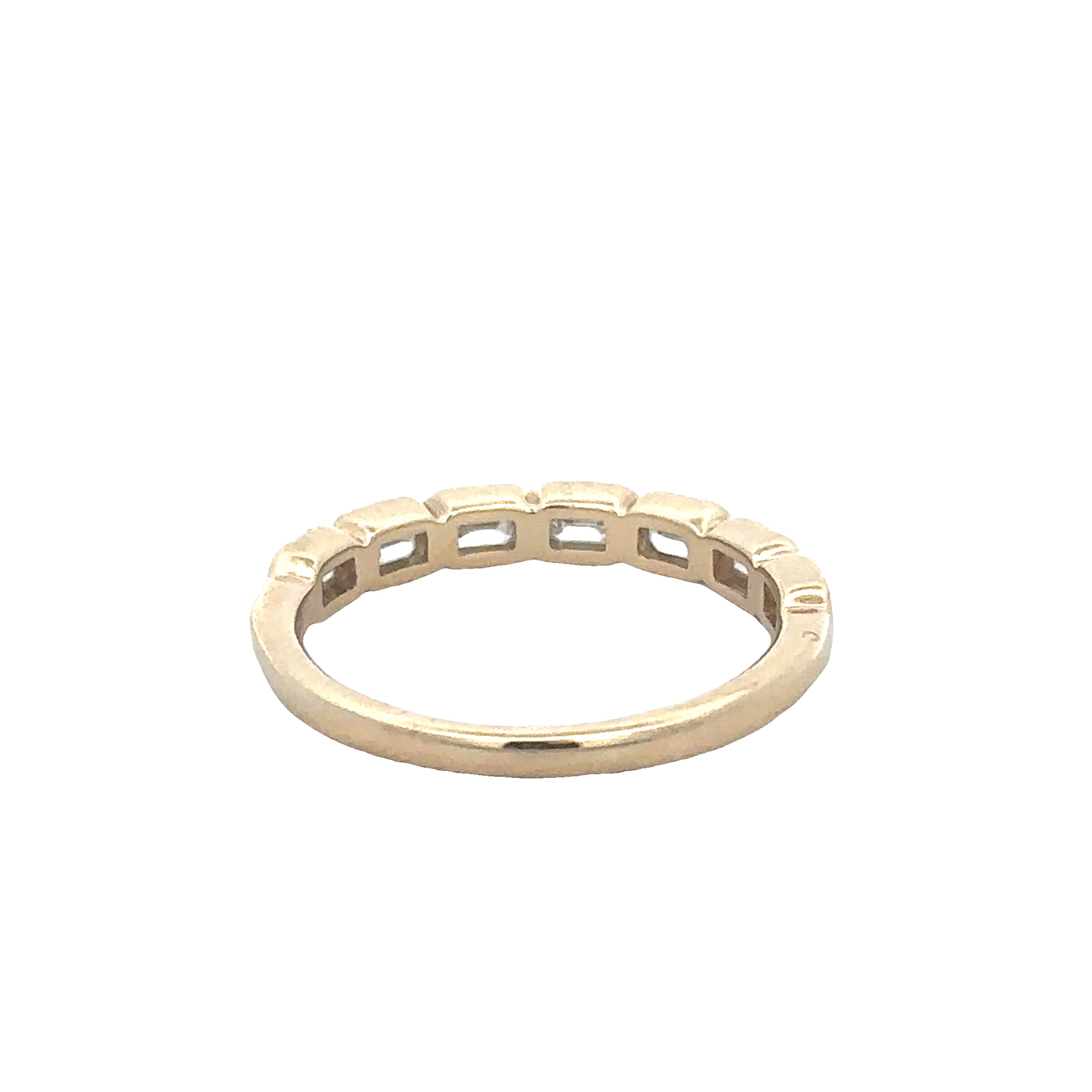 Emerald Cut Diamond Band in Yellow Gold