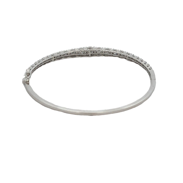 Diamond Bangle Bracelet in 14k White Gold