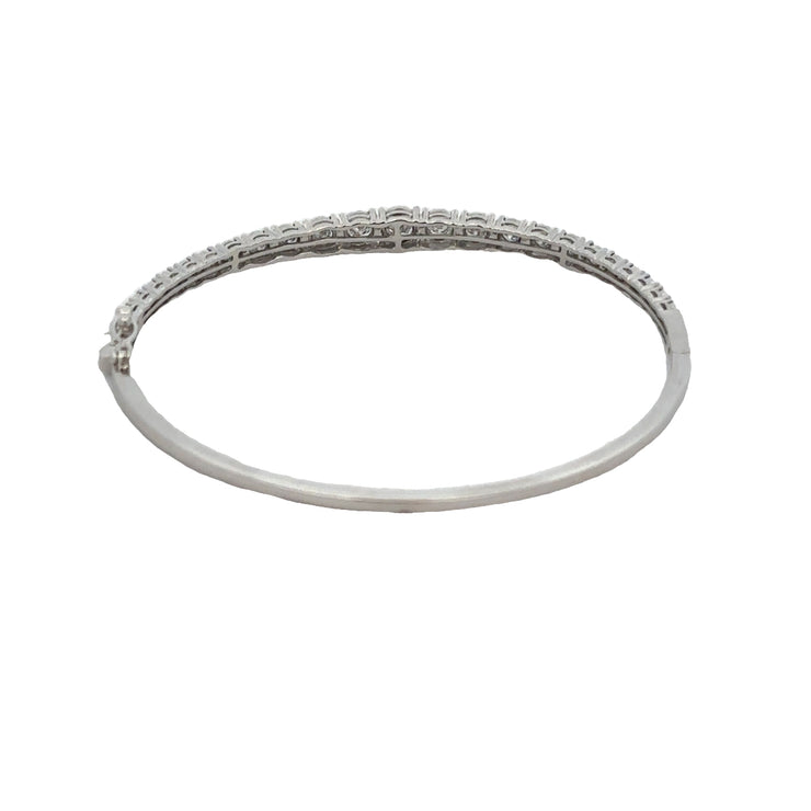 Diamond Bangle Bracelet in 14k White Gold