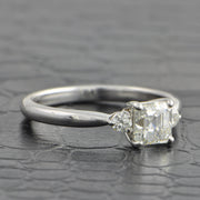 GIA 1.0 ct. Asscher Cut Diamond Engagement Ring in White Gold