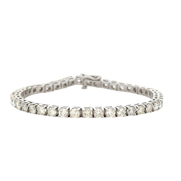 6.60 CTW Diamond Tennis Bracelet in White Gold