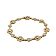 Circular Diamond Link Bracelet in 18k Yellow Gold