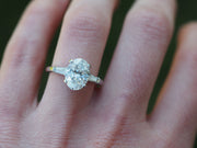 GIA 3.01 ct. E-SI1 Oval Cut Diamond Engagement Ring