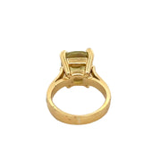 Chrysoberyl and Diamond Ring in 18k Yellow Gold