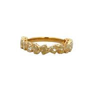 2.16 CTW Fancy Yellow Multi-Shape Diamond Band in 18k Yellow Gold