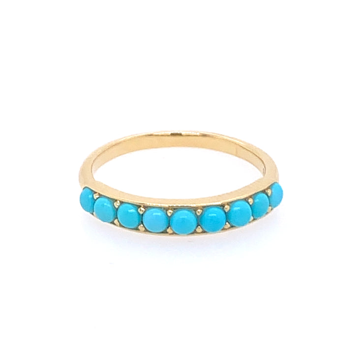 Turquoise Band in Yellow Gold