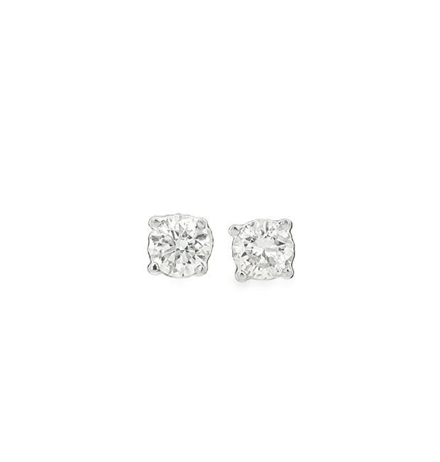 .50 CTW Diamond Stud Earrings in White Gold