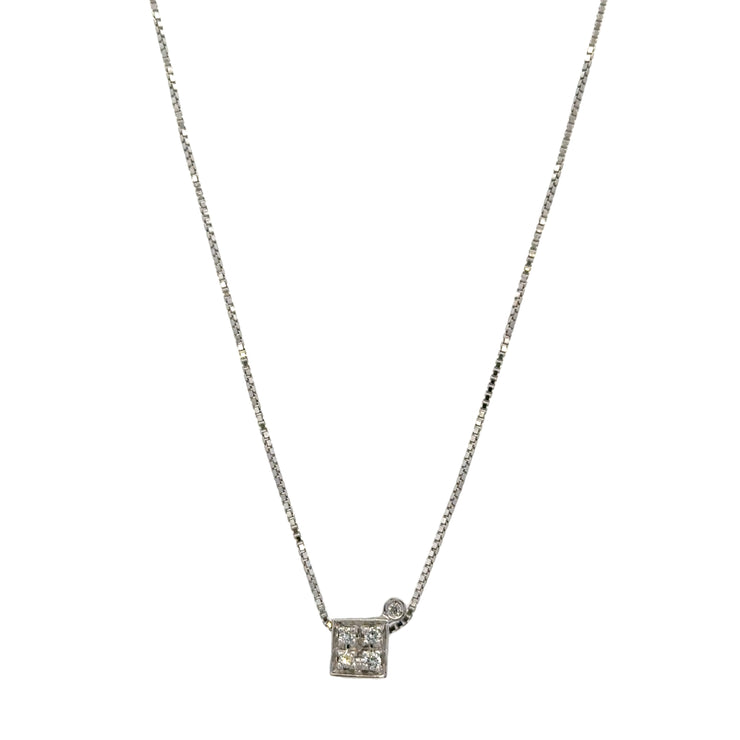 Diamond Necklace in 18k White Gold