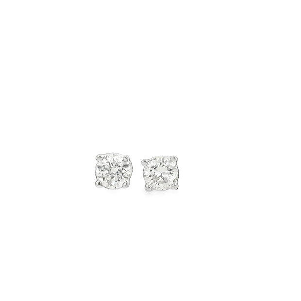 .50 CTW Diamond Stud Earrings in White Gold