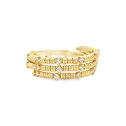 Coiled Diamond Ring in Yellow Gold