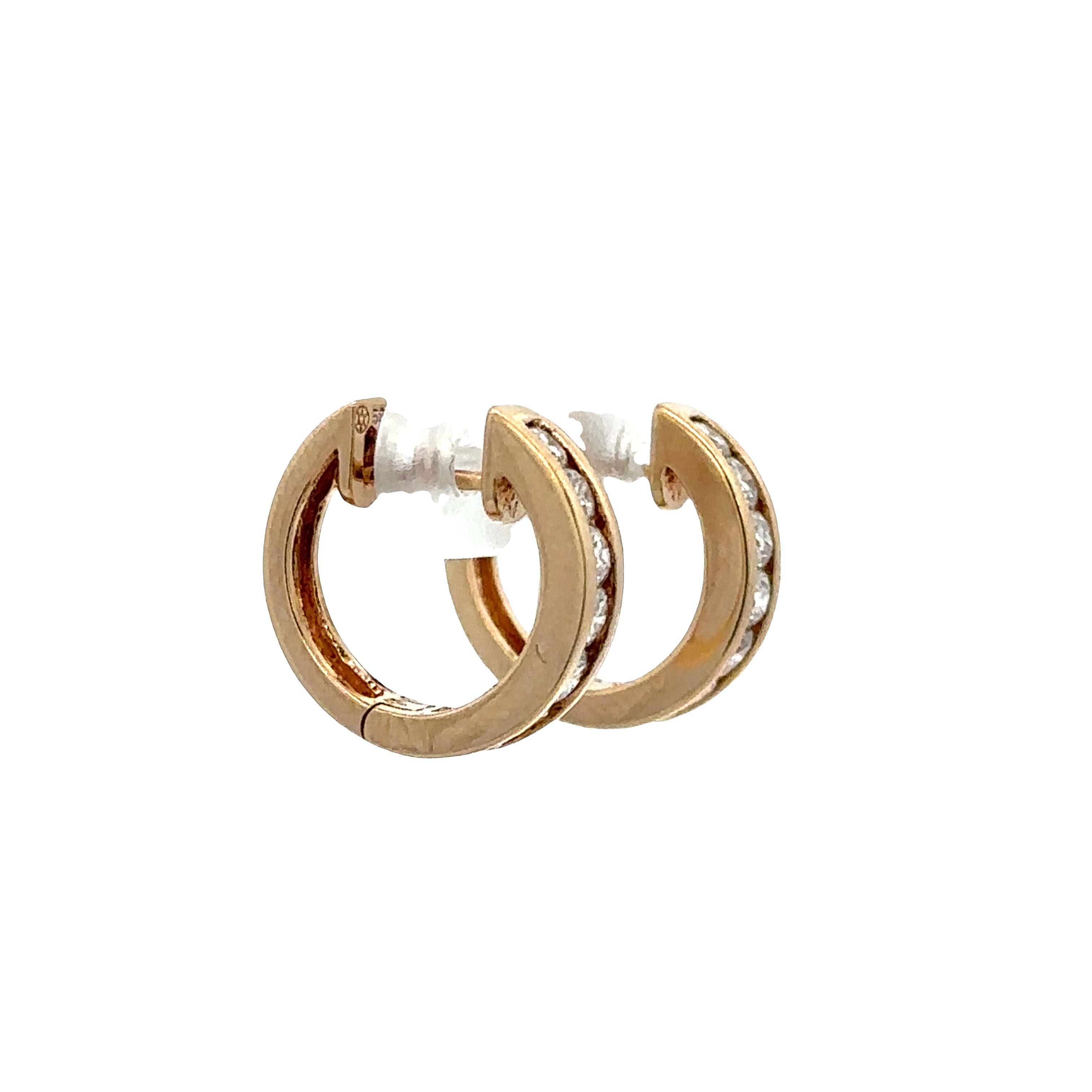 14k Yellow Gold Diamond Hoop Earrings – 0.84 CTW