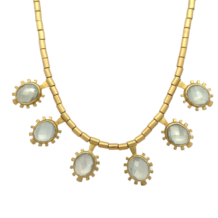 Orthoclase Necklace in 18k Yellow Gold