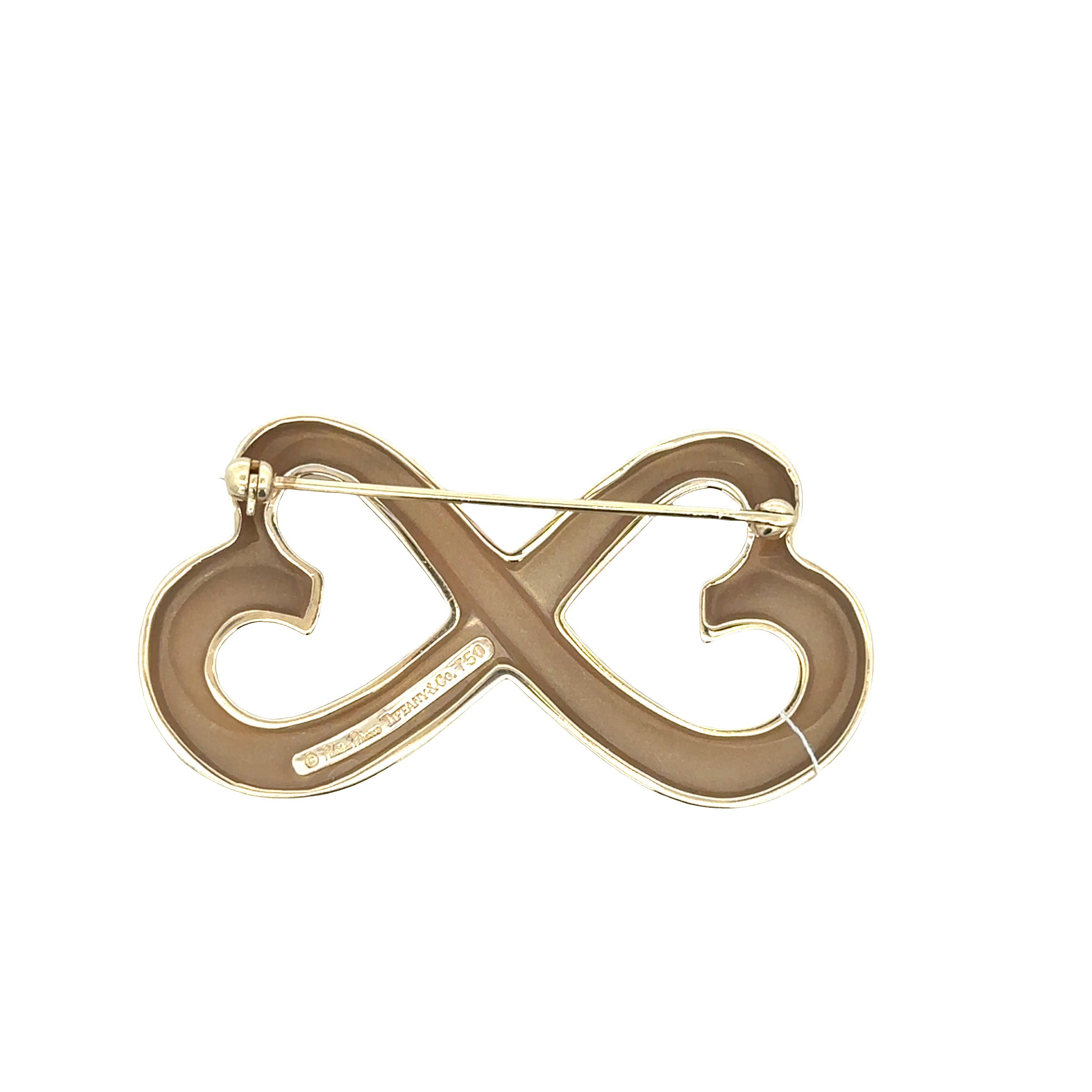 Vintage Tiffany & Co. Paloma Picasso 18k Yellow Gold Love Heart Brooch