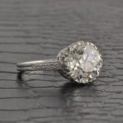 Antique Art Deco 3.79 ct. K-VS1 Old European Cut Diamond Engagement Ring