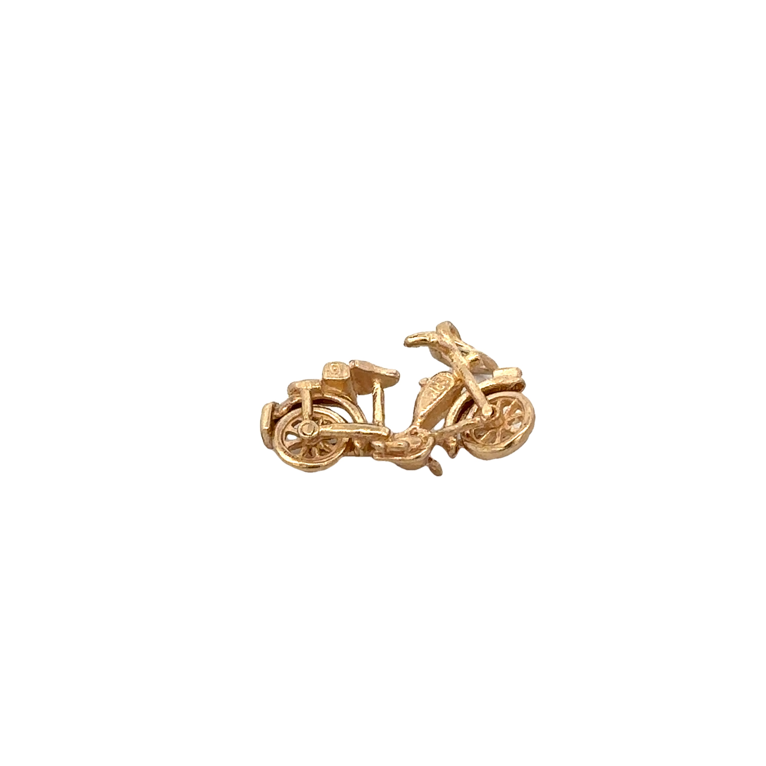 Vintage 9k Bicycle Charm with Moving Wheels