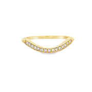 Curved Diamond Band in Yellow Gold