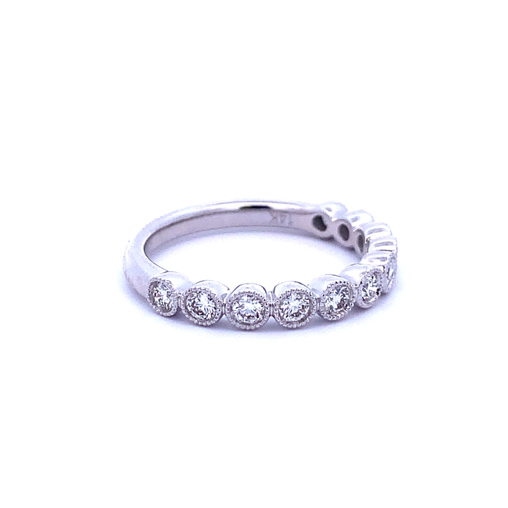 .50 CTW Diamond Bezel Band in White Gold