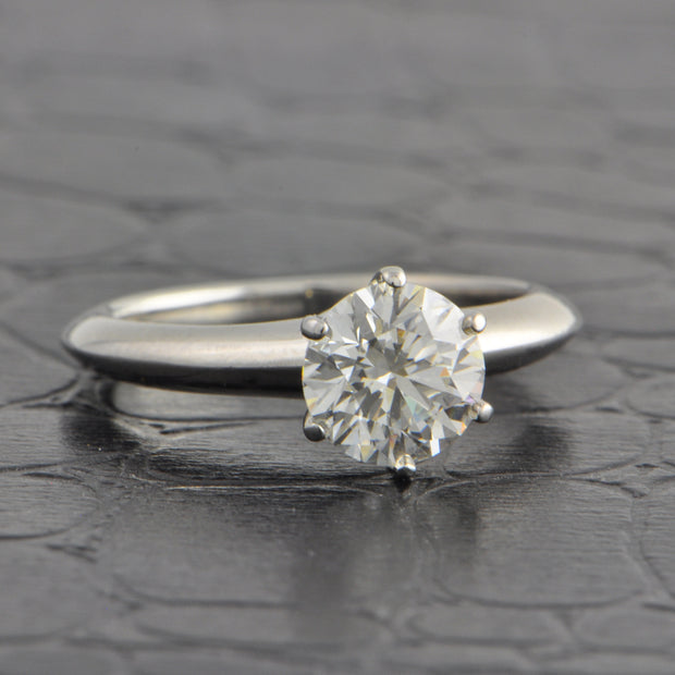 Estate Tiffany & Co. 1.25 ct. Round Brilliant Cut Diamond Engagement Ring