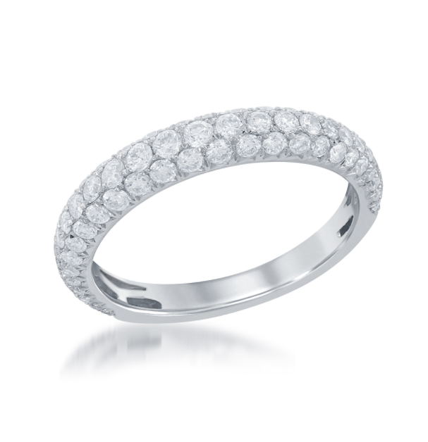 Diamond Band in 18k White Gold