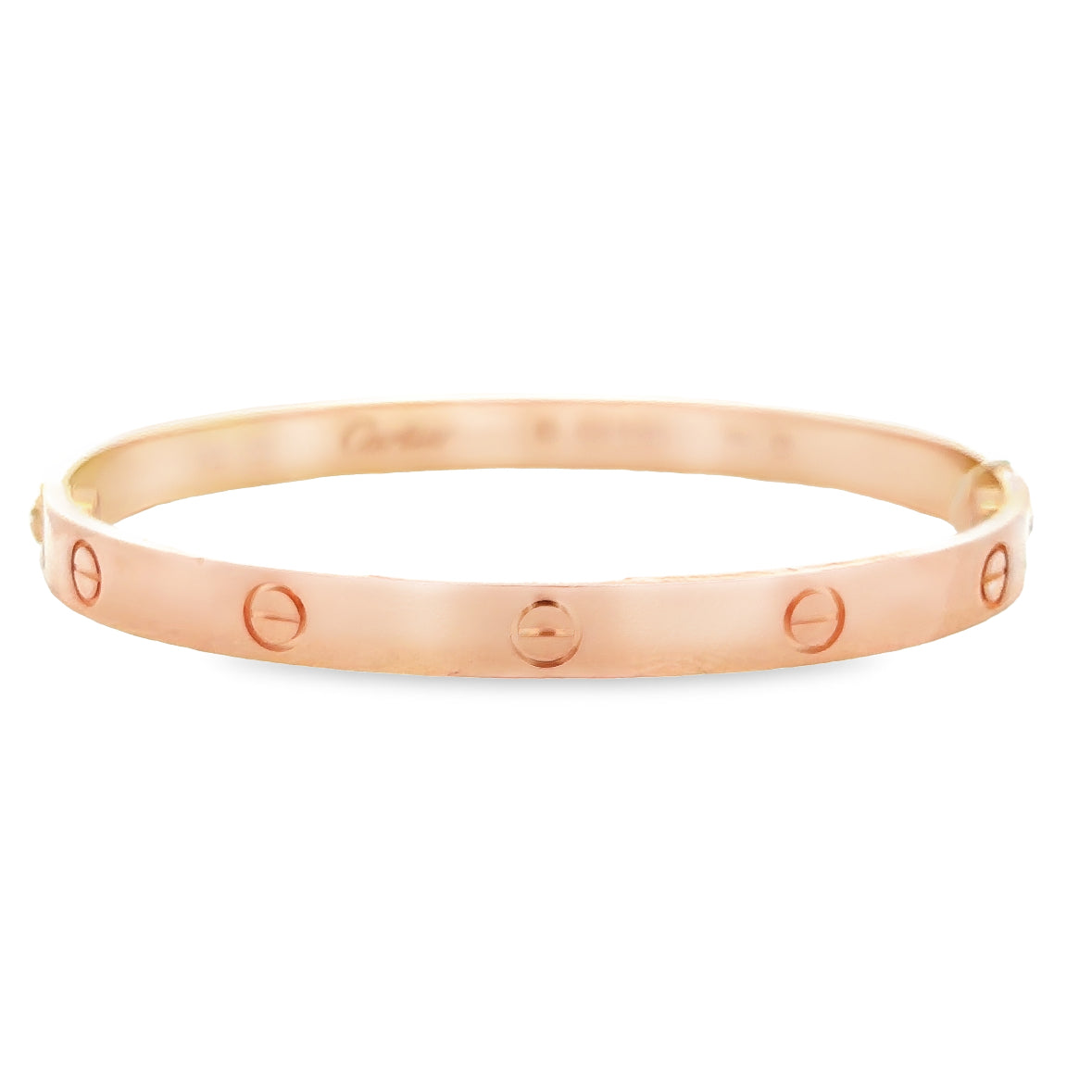 Estate Cartier 18k Rose Gold Love Bracelet Size 22