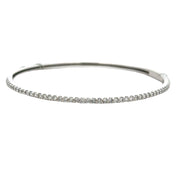 Diamond Bangle Bracelet in White Gold