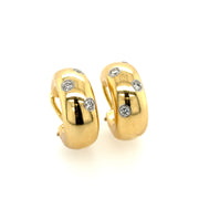 Estate Tiffany & Co. Etoile Diamond Hoop Earrings in 18k Gold